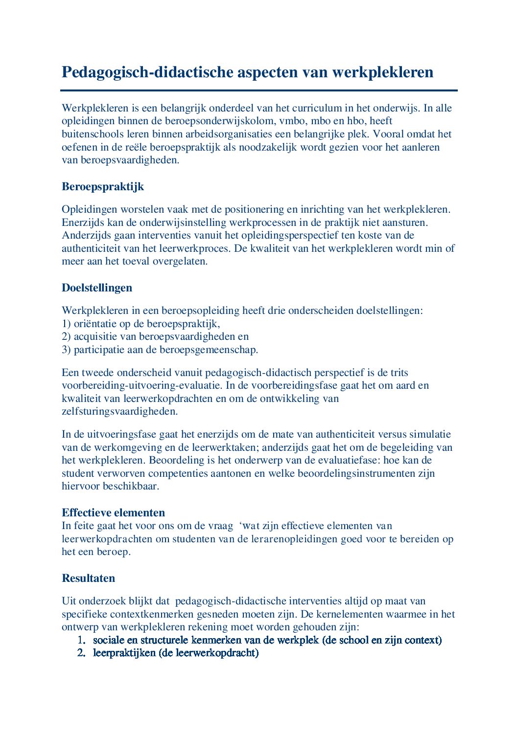 Intervisie opleiders ROSA