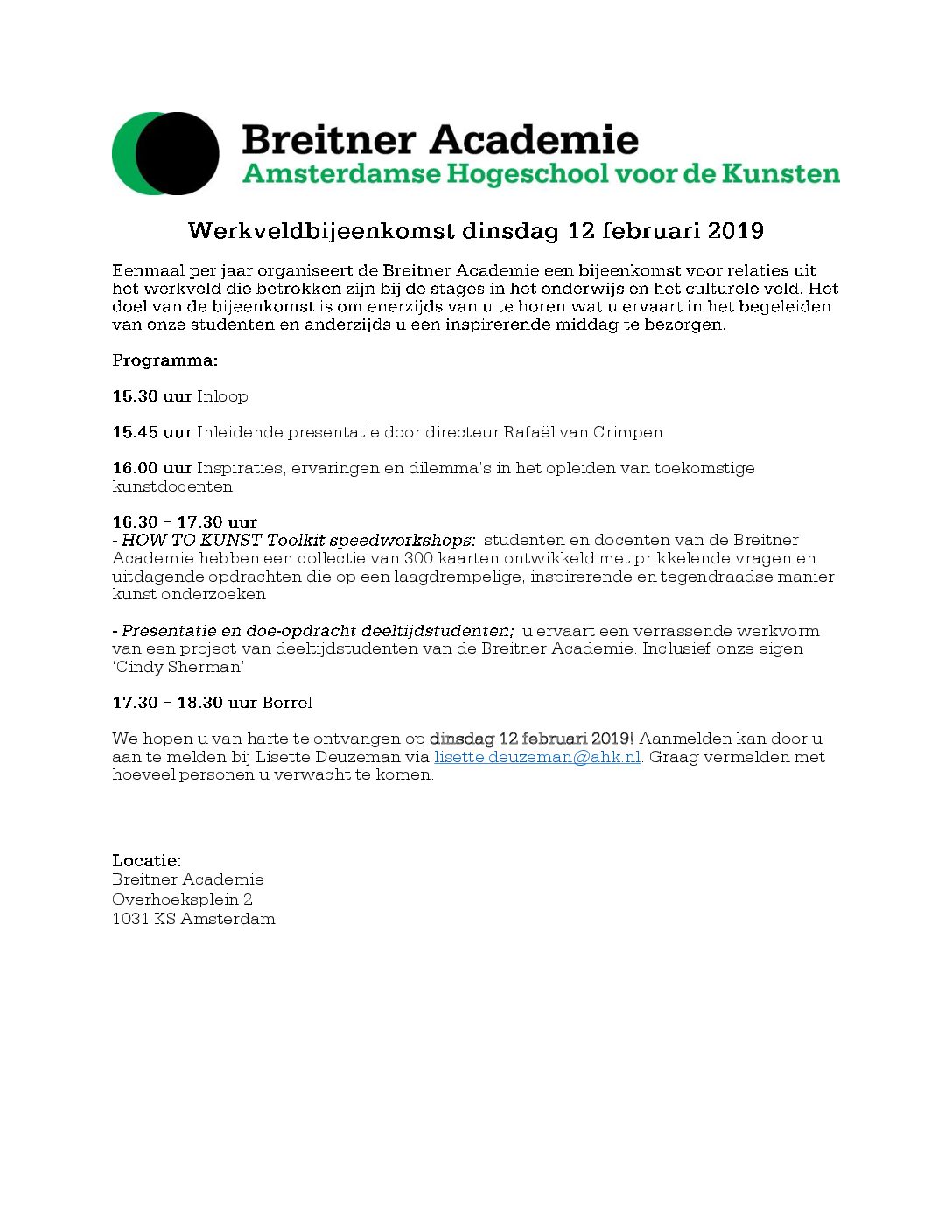 Stagemarkt HvA